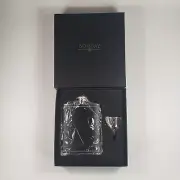 Bombay Company Flask Brand New In Box with Funnel Classy Leather Look