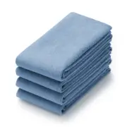 Set 4 sheets Muji Single-sided Pile Face Towel Blue Color From Japan