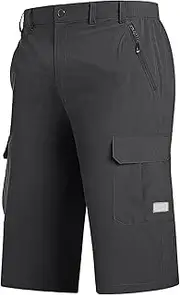[Generic] Memory Foam Plush Men's Athletic 3/4 Compression Pants Sports Performance Active Cool Dry Running Tights Capri Athletic Leggings Yoga Gym Base Layer Polyester Pants (#A-GY2, XL)
