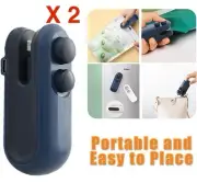 2-LX IntMfr. Mini Bag Sealer USB-C rechargeable Bag Sealer 2 in 1 Bag Sealer