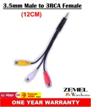 3.5mm to Red Yellow White 3RCA Female Socket Audio Video Adapter Splitter Cable