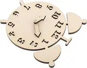 GARIOUANS Wooden Toy Clock DIY Boys and Girls Educational Clock Early Math Learning Handpainted Graffiti Accessories Busy Board Replacement Parts