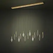 Mirador Linear LED Pendant Light 14 Light - Brass / Gold