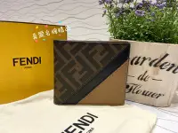 在飛比找Yahoo!奇摩拍賣優惠-《真愛名牌精品》FENDI  7M0169 FF logo雙