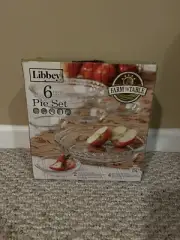 Libbey farm to table 6pc glass pie serving set new in box