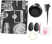 OFFIGAM 1 Set Professional Hair Dyeing Tools Set Hair Tinting Kit with Bowl Brush Cape Clips and Comb