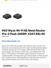 Wyze Wi-Fi 6E Mesh Router Pro- 2 Pack