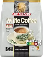 Aik Cheong Less Sugar 3 in 1 Instant White Coffee 40g Pack of 15