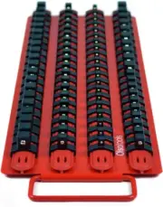 Customizable Portable Socket Organizer | 80 Adjustable Clips for All Drive Sizes