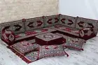 Arabic Living Room Sofa Set, Corner Floor Seating, Arabic Majlis Seating Sofa