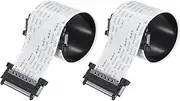 uxcell FFC FPC Cable 0.5mm Pitch 51 Pin 300mm Flexible Flat Ribbon Cable for LCD Screen,2Pcs