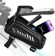 Bike Bag Frame | Lightweight Biking Frame Pouch - Touchscreen Top Tube Pack for Repair Tools Wallets, Waterproof Biking Organizer Pouch