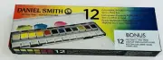 Daniel Smith Extra Fine Watercolor Half Pan Set of 12, Metal Tin Assorted