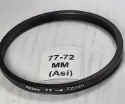 77-72mm Step-Down Metal Lens Filter Adapter Ring 77mm-72mm 77-72 77mm-72 Step