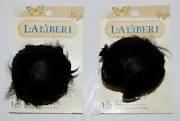 Lot of 2 La Liberi Black Feather Pin and Clip Feather Embellishment for Crafting