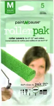5 Pack Paint N Pause Paint Roller Saver for 9 in. to 12 in. Wet Rollers
