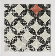 Frame Company Watson Range Geometric Patchwork Puree Pumpkin Square V by Pela Studio, Photo Frame - 10 x 10 Inches, White