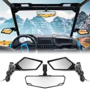 Set of Racing Rear LED Side+Center Mirrors For 2014-2025 Polaris RZR XP 1000