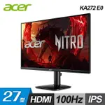 【ACER 宏碁】KA272 E0 27型 IPS 100HZ 液晶螢幕【三井3C】