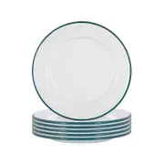Argon Tableware White Enamel Dinner Plates - 25.5cm - Pack Of 12