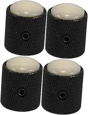 Mikinona 4pcs Metal Dome Volume Control Knobs for Electric Guitar Bass Parts Tone Knobs Speed Control for Recording Practice