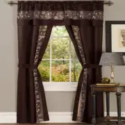 Light-Filtering Window Curtain Set - 55 Inch Width, 84 Inch Length - Fairfiel...