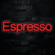 Espresso LED Neon Sign 26"L x 7"H #33076