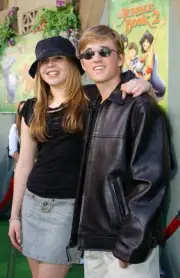 Actress Mae Whitman actor Haley Joel Osment at the premiere of The- Old Photo