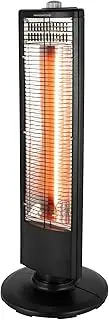 Warmlite WL42013 Infrared Heater with Oscillation, Adjustable Thermostat and Overheat Protection, Black