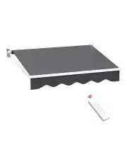 [Instahut] Retractable Folding Arm Awning Motorised Sunshade 2x1.5m in Grey