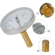 Easy to Read 63mm Dial Thermometer for Pot Grill Barbecue and Smokehouse
