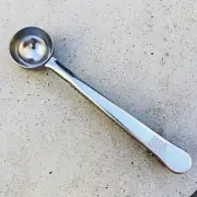 Stainless Steel Measuring Coffee Scoop with Bag Sealing Clip Coffee Tea New