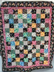 Hummingbirds Patchwork Quilt Handmade 59" x 72" Sofa Throw size, Quilts for Sale