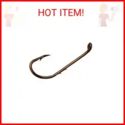 Eagle Claw Lake and Stream Bait Holder Hook (Pack of 8), Bronze, Size 1