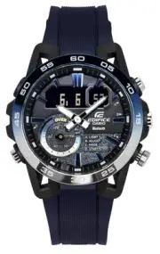 Casio Edifice Black Dial Quartz Sports 100M Men's Watch ECB-40NP-1A
