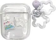 Kawaii Rabbit Star Clear Headphone Case Compatible with AirPods Pro 2nd Case