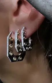[Rainbow K] Eyet Nano 14K Gold Diamond Single Earring