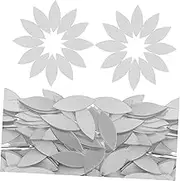 150PCS Petal Shape Mirror Tiles for Crafts Decorative Glass Craft Mirrors Mini for DIY Projects and Home Decoration Unique Design for