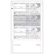 APEX 14" Printed 1099-R 3-Up Horizontal Copy B, C, 2 – EZ-Fold Simplex - Pack