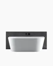 Freestanding Back to Wall Bath 1600 Acrylic White Round Modern Bathtub NEW