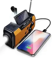 YASMITA Emergency Weather Radio (Model A1) NOAA/AM/FM with 7400mWh Portable Power Bank, USB/Solar/Hand Crank Charging, Battery Operated, SOS Alarm & Flashlight for Indoor/Outdoor Emergencies