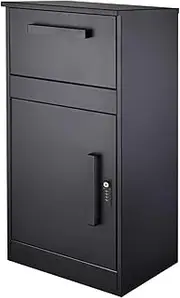 Outdoor Black Anti Theft Parcel Delivery Box with Combination Lock, Parcel Delivery Box, Rainproof Design, Long Utilizing Time, Convenient Pickup, Suitable for Home, Office, Factory