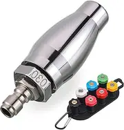 1 Set Pressure Washer Tips, 1/4" Turbo Nozzle for Pressure Washer 0-65° Soap/Rinse Quick Connect with Organizer Base 7 Color Tips Set for Cleaning