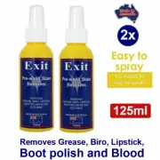 2x Pre Wash Stain Remover Exit Soap Spray 125ml Multi-Purpose NEW