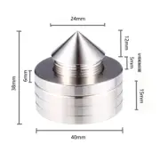4Set Solid Steel Speaker Isolation Spikes Stand Audio Amplifier Base Feet Pads