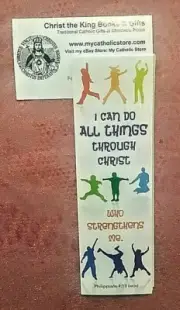 BOOKMARKERS PACK OF 25 "I CAN DO ALL THINGS THROUGH CHRIST WHO STRENGTHENS ME"