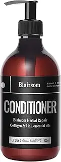 Blairsom Herbal Hair Growth Conditioner Essential Oils Safe and Deeply Scalp Treatment,Superior Marine Collagen Hydrate Moisturize Dry Damaged Restore Curls Increase Volume Shine/500ml ,1