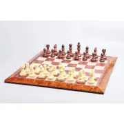 Chess Set - Magnetic 16" Brown and White