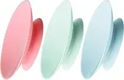 Mobestech Spillproof Scoop Plate 3Pcs Round Scoop Dish Elderly Care Spill‑Proof Plate with Suction Cup Base Disabled Non‑Slip Tableware for Independent Eating Self-Feeding Aid