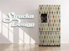 Diamond Shape Pattern Cross Colorful Fridge Freezer Wrap Side Door Vinyl Decal